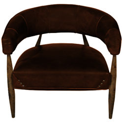 Halo Angel Leather Chair Old Saddle Walnut